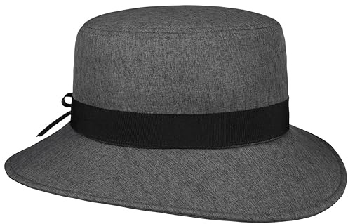 Mayser Evelin Softshell Fischerhut Stoffhut Damenhut Regenhut Sonnenhut Damen - Made in The EU Herbst Sommer Frühjahr Winter Frühling-Sommer Herbst-Winter - M (57-58 cm) grau