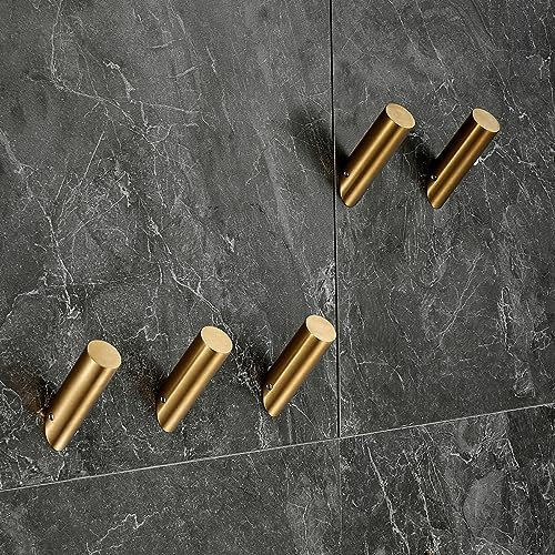 YEAMKE Ciondolo bagno, gancio appendiabiti WC, gancio singolo, gancio appendiabiti, gancio obliquo rotondo 5