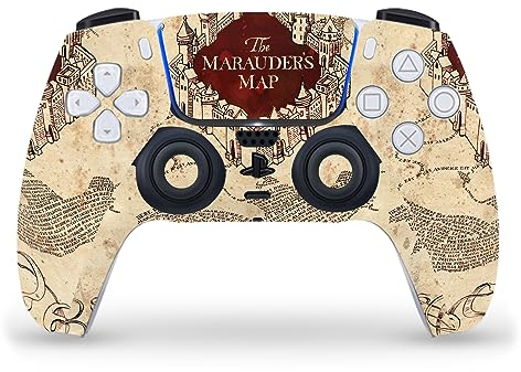Head Case Designs Officially Licensed Harry Potter The Marauder's Map Graphics Vinyl Faceplate Sticker Gaming Skin Decal Cover Compatible With Sony PlayStation 5 PS5 DualSense Controller