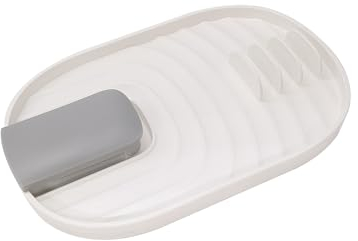 ZENZERO® - Poggiamestolo UNIVERSALE in plastica - 2 in 1 con reggi coperchio - VARI Colori disponibili - 1 pezzo (BIANCO)