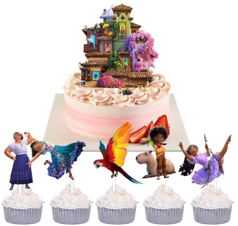XIAOYANS Cake Topper 6PCS Magic Cake Decoration Magic Cake Topper Magic Movie Theme Birthday Party Supplies Kids Girls Birthday Baby Shower