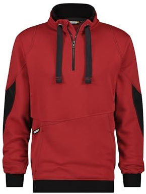 DASSY® Stellar Sweatshirt - Größe 4XL - ROT/SCHWARZ