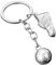 Simsky 1 Pcs Porte-clés Chaussures de Football en Acier Inoxydable, Porte Clé Saint Valentin Cadeau, Personnalisé Porte Clef, Porte-clés de Football, Sport Porte-clés, pour Famille, Des Couples, DIY