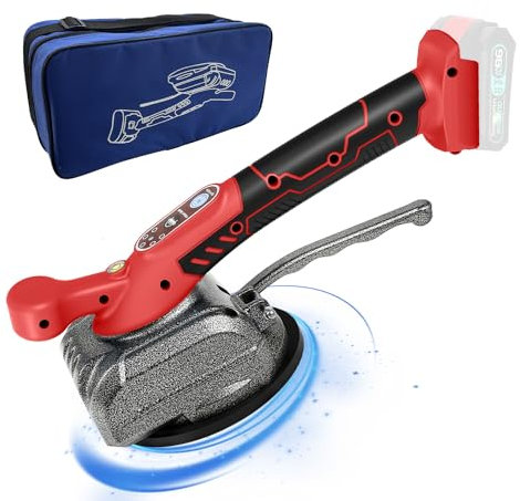 Cordless Tile Vibration Machine Compatible with Makita 18V, 5 Speeds Adjustable Suction Cup Tile Vibration Tool, Automatic Leveling Hand-held Tile Tiling Machine, Digital Display (No Battery)