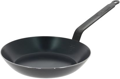 De Buyer - Padella in acciaio al carbonio blu, spessore 2 mm, diametro 26 cm, superficie di cottura 18,5 cm, adatta al forno - naturalmente antiaderente - Made in France