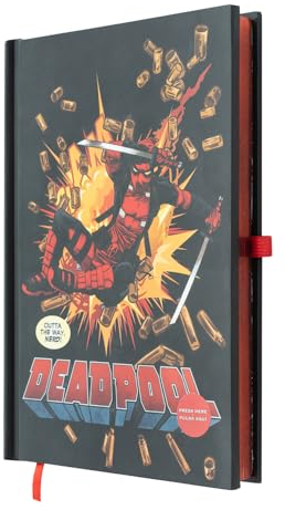 Grupo Erik: Quaderno Marvel Deadpool | Quaderno A5 con copertina che si illumina, Segnalibro e Tasca espandibile, 192 pagine 100 g/m², Marvel Must Have, Deadpoll e Wolverine