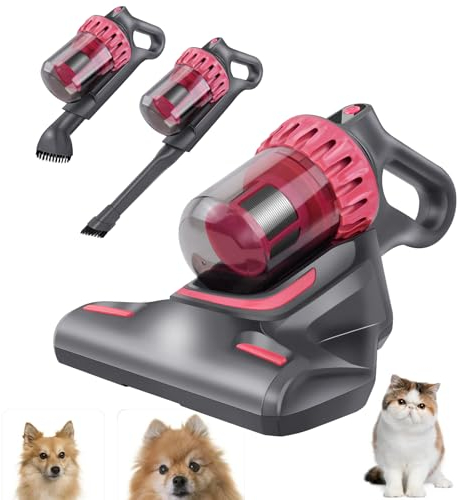 100W Milbensauger Für Matratzen, 10KPA Matratzenreiniger Milbensauger Mit UV Licht, Sofa Reiniger Hoover Milbensauger Bett-Staubsauger Und Matratzenreiniger Entfernt 99,9% Bakterien