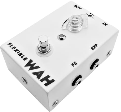 Handgefertigtes Wah-Pedal, Multifunktions-Wah-Pedal mit EXP/FS-Buchse, True Bypass, DC 9V, Pedal für E-Gitarre, Weiß
