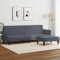 HEFZGDB Schlafsofa 2-Sitzer mit Fußhocker Dunkelgrau Samt Lounge Sofa Terrassenmöbel Outdoor Sofa Geeignet für Garten, Terrasse, Pool.