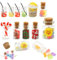 AolKee Alimentos en miniatura, cocina en miniatura, casa de muñecas en miniatura, accesorios de alimentos, casa de muñecas, mini juguetes de comida para casa de muñecas Barbie, accesorios para casa de