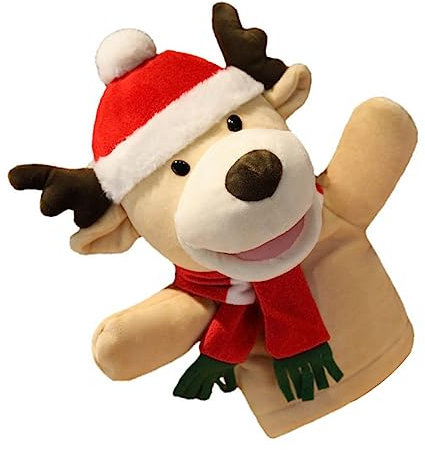BESTonZON 1Stk Santa Handpuppe für kinderspielzeug Educational Toys Interaktive Handpuppe weihnachtsdeko Weihnachtsmann Handpuppe Weihnachts-Finger- PP Baumwolle