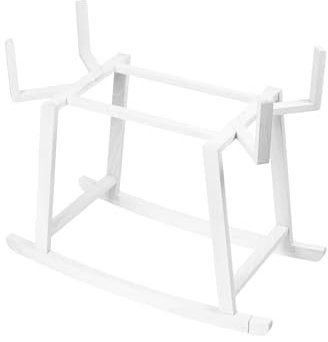 Mlumo Stabiler Holzständer für Moseskorb – Buchenholz Babykorb Ständer mit Schaukel- und Arretierungsfunktion (Maße: 72 x 37,5 x 65 cm), praktischer Baby Basket Halter, sicher und langlebig