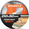 BAUBECK Sägeblatt 210x30 +25.4mm Adapterring 1.8mm Schnitt in Holz, 60 Zähne kompatibel mit Kappsägen von Parkside, Einhell, Scheppach, Lux, Kreissägeblatt 210x30, Kappsägeblatt 210