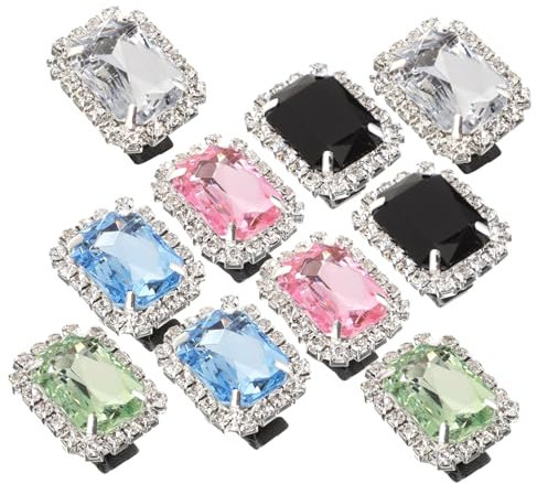 BESPORTBLE 10piezas Clips De Zapato De Decorativos Hebillas Desmontables Para Mujeres Accesorios Brillantes Para Calzado Charm De Joyería Para Zapatillas Y Botas Para Personalizar Tu Estilo