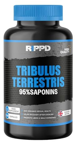 RIPPD Tribulus Terrestris 850mg 120 Vegan Capsules – High Strength 95% Saponins | 10:1 Extract Equivalent to 8500mg Raw Herb | Natural Tribulus Supplement Made in UK