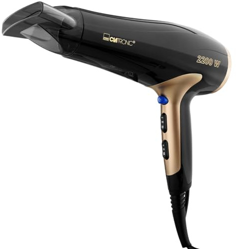 Clatronic® Haartrockner 2200W | Ionisierungsfunktion | 3 Stufen | Formdüse 360° drehbar | Ionen Haartrockner | Cool Shot | Hair Dryer | HT 3661