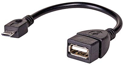 AKYGA AK Ad 09 New Micro USB Host OTG Adapter Cable Male to USB Type A Female, 15 cm Black