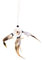 Traumfänger Halskette Dreamcatcher Leder Fair Trade Auto LKW Truck Rückspiegel Deko Weiß (Durchmesser ca. 6cm)
