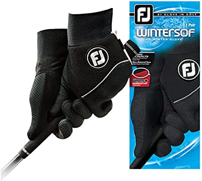 FootJoy Winter Soft Men's Golf Gloves Pair, black - L