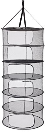 LABT Trocknungsnetz Drynet Grow Netz Trockennetz Hängetrockner Drying net zum Aufhängen mit Durchmesser 60 cm x 6 Fächern zusammenfaltbar