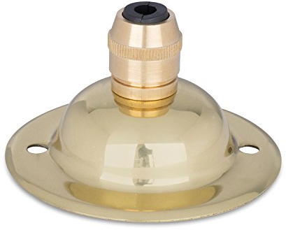 Abdeckplatte für Lampe, Deckenplatte aus Messing inkl. Zugentlastung aus Messing