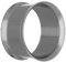 Treuheld® 12mm Titan Flesh Tunnel in Silber - dünn - Double Flared Ohrtunnel - Dünner Rand - hautfreundlich & antiallergen
