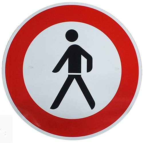 ORIGINAL Verkehrszeichen VERBOT FÜR FUßGÄNGER Nr. 259 Verkehrsschild Verbotsschild Strassenschild Verkehrszeichen StVO Straßenzeichen Verbotschild Schild Verbot für Fußgänger mit RAL Gütezeichen