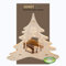 weigla - Fensterbild original Erzgebirge Tannenbaum Winterspaß I Weihnachtsdeko Fenster I 1 Lampe I 7 W, E14 I Fensterbild Weihnachten I Weihnachtsbeleuchtung Holz I Fensterdeko hängend