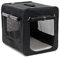 Fudajo Faltbare Transportbox für Hunde, Katzen S (42x36x41 cm), robust, leicht, sicher, Hundebox mit entnehmbarem Kissen, Schwarz
