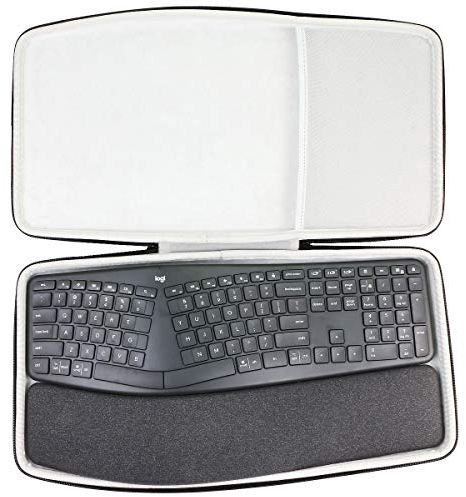 co2CREA Hart reiseschutzhülle Etui Tasche für Logitech Ergo K860 kabellose ergonomische Tastatur (Nur Tasche,Ohne Tastatur)