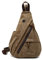 FANDARE Retro Brusttasche Sling Bag Herren Rucksack Damen Schulranzen Schulrucksack Schultertasche Umhängetasche Rucksack Sporttasche für Schule Freizeit Reise Business Joggen Braun