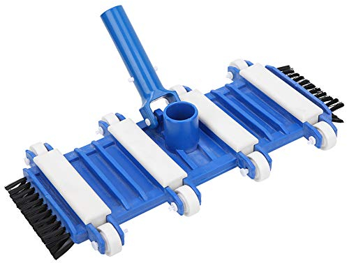 hong Cabezal de Cepillo de aspiración de Piscina, Cabezal de aspiración de Piscina con Ruedas de Cepillo Lateral Herramienta de Limpieza de Piscinas de Estanque de Peces, Accesorios para limpiafondos