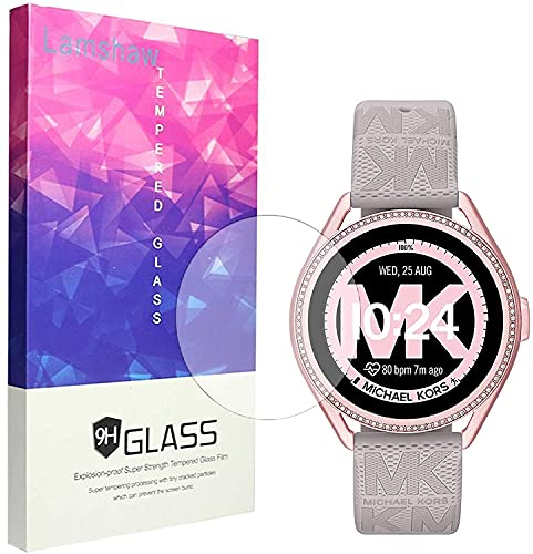 SkyBand [3 Pack Protection] 9H Protection Ecran en Verre Trempé Compatible pour Michael Kors montre connectée Femme Gen 5E MKGO 43mm (3 Pack)