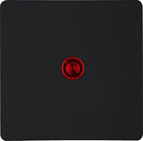Kopp HK05 - Wippe mit Linse rot, Farbe: Mattschwarz, 5er Pack, 334698003
