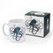 Tassen-Set mit Oktopus, japanischer Holzblockkunst, japanische Kalligraphie-Tasse