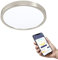 EGLO connect.z Smart-Home LED Bad-Deckenlampe Fueva-Z, Ø 28,5 cm, ZigBee, App und Sprachsteuerung Alexa, Lichtfarbe (warmweiß-kaltweiß), dimmbar, Alu Aufbauleuchte nickel-matt, IP44