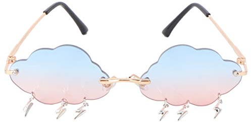 SOIMISS 1 Paar Wolkenförmige Disco-sonnenbrille Lustige Randlose Brille Für Rave-sonnenbrille Für Damen Farbenfroher Luxus Perfektes