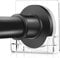 Adhesive Shower Curtain Rod Holder – Kitosun Wall Mount Bathroom Tension Pole Retainer Brackets with Super Sticky Tape for Quick Stick on and Stainless Steel Screws (Clear, Square -1 Pair)