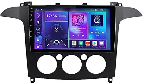 LIUWEIE Andriod 10 GPS Auto per S-Max S Max 2007 2008 9 Pollici Ricevitore Video Bluetooth Ricevitore Video (Color : T900A 4G 64G AT)