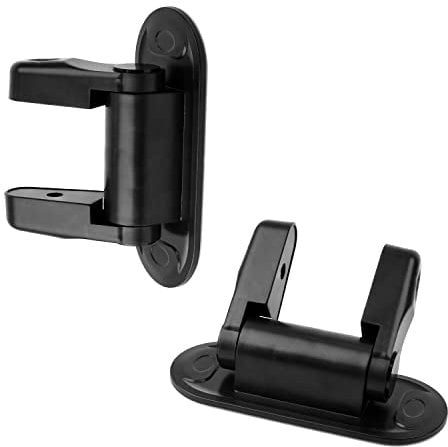 2 PCS Door Locks Without Drilling, DEANKEJI Bedroom Door Locks No Drilling, Black Temporary Door Lock, 180 Degree Rotation Door Lever Lock for Bedroom, Bookroom, Bathroom, Kitchen