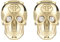 Philipp Plein Damen Ohrringe Ohrstecker Gold Edelstahl 3D SKULL, Größe: ca. 1,2 x 0,75 cm, PJ3AA03EU
