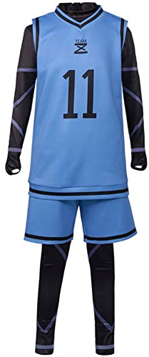 Jilijia BLUELOCK Cosplay Costume Isagi Yoichi Bachira Meguru Chigiri Hyoma Football Soccer Training Uniform Full Set Halloween Outfit Anime Manga Dress Up Sportswear Suit