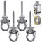 BeneLabel 4pcs Hängende Schraube 12.7cm Hängematte Schaukel Aufhänger, Schwenk Edelstahl Montage Lager Set für Innen Außen Spielplatz Stuhl Yoga Seil Boxsack Sandsack, 1500lbs
