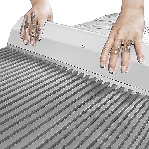 BAOSHISHAN Tile Tools 61 cm große Fliesenkelle, 61 cm, quadratische Kerbkelle für große Fliesen, Bodenbelag, Fliesen, Mauerwerk, Handkelle