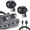 2 Pcs Shoe Lights, Rechargeable Headlights for Croc Shoes ＆ Clog Shoes, Shoes Lights for Dog Walking, IPX5 Waterproof with 3 Light Modes, Holiday ＆ Birthday Gifts for Adults Kid (Black 1)