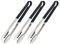 Relaxdays Pinze per Barbecue e Spaghetti, Set da 3, Acciaio, Manico Antiscivolo, Lungo 40 cm, Griglia e Cucina, Nero