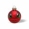 Rote Glumanda-Face Weihnachtskugel 5,7cm - Christbaum-Schmuck - Deko für den Weihnachtsbaum - Glas Kugeln für den Christ-Baum (Gluma-Face Kugel)