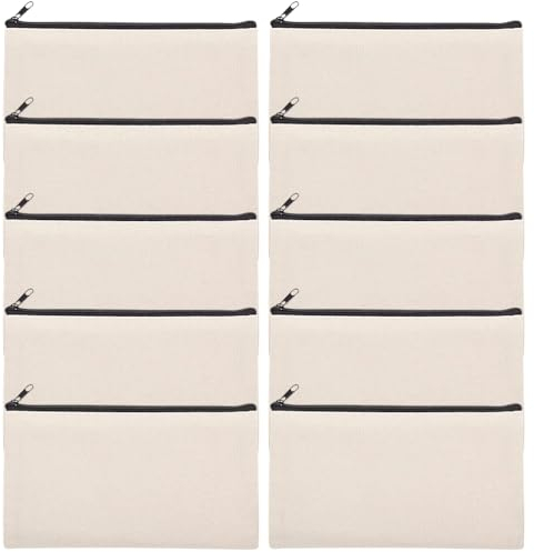 Lurrose 10st Sublimationsfedermäppchen Kleine Handtasche Kleine Schminktasche Praktische Schminktasche Canvas-geldbörse Schreibwarentasche Münzbeutel Wäschesack Hautpflege Reisen Segeltuch
