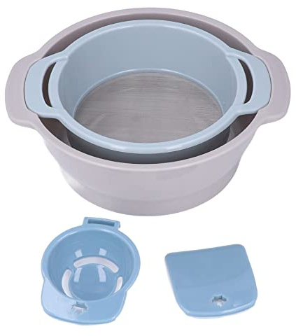 4-Piece Pollen Sieve Set, Stackable Mesh Pollen Sieve, Reusable Trimming Tray with Mesh Sieve, Kitchen Aid for Kitchen Baking