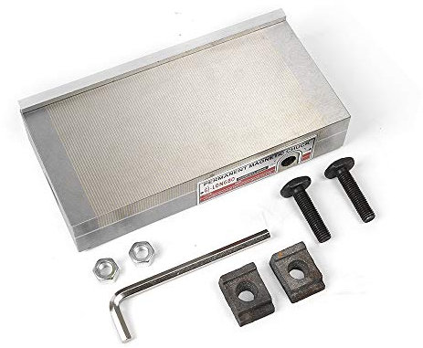 JAYEUW Placa tensora magnética, 125 x 250 mm, portabrocas magnéticos permanentes, para lijadoras, taladros de mesa